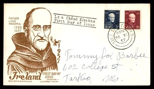 Mayfairstamps Ireland FDC 1957 Father Luke Wadding First Day Cover aax_49181