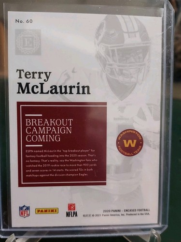 2020 Panini Encased Football Terry McLaurin Washington Redskins SSP ...