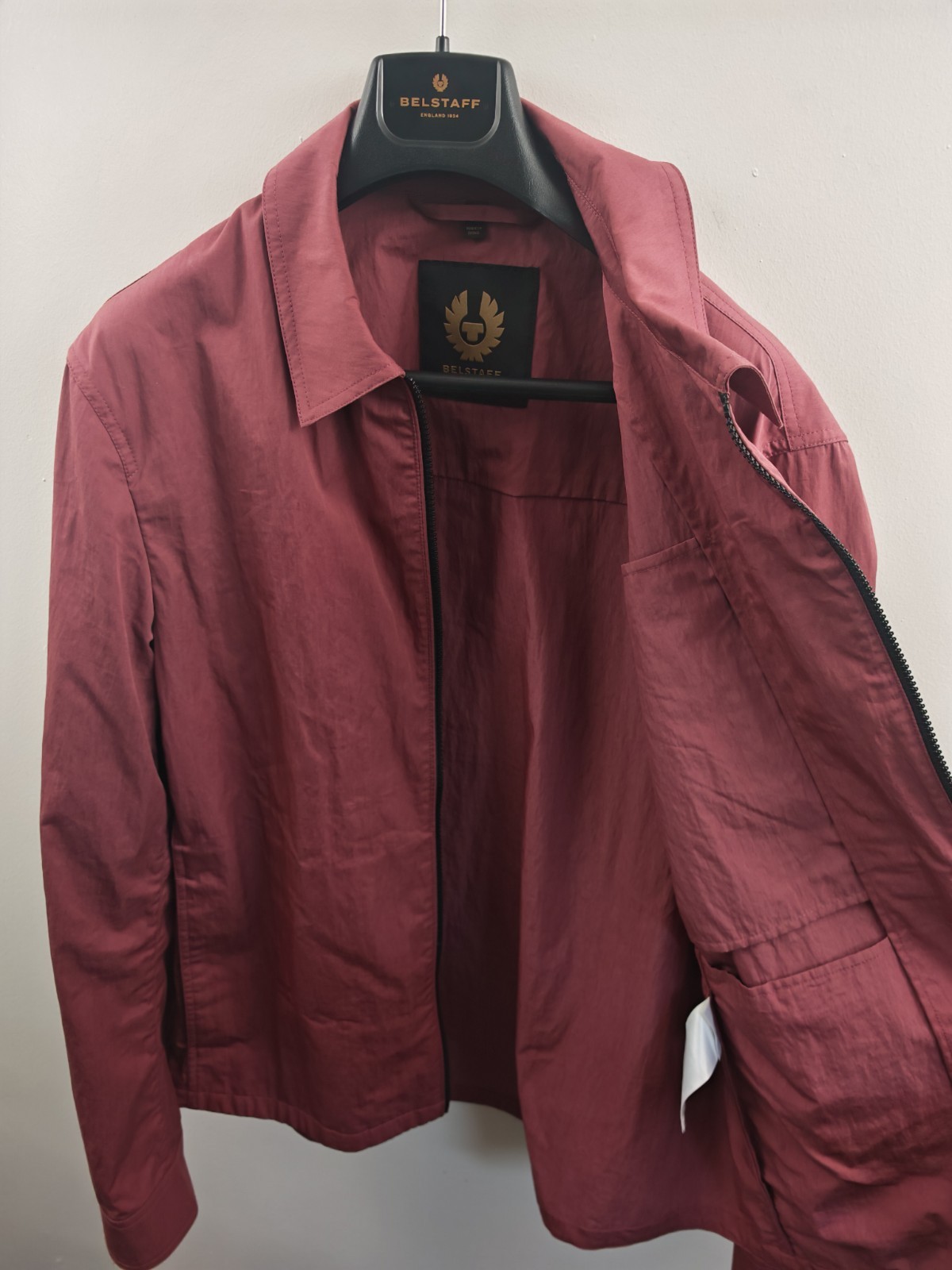 Belstaff Rail Overshirt Lightweight Jacket Mulberry Pink Cotton Blend Size Large image 5