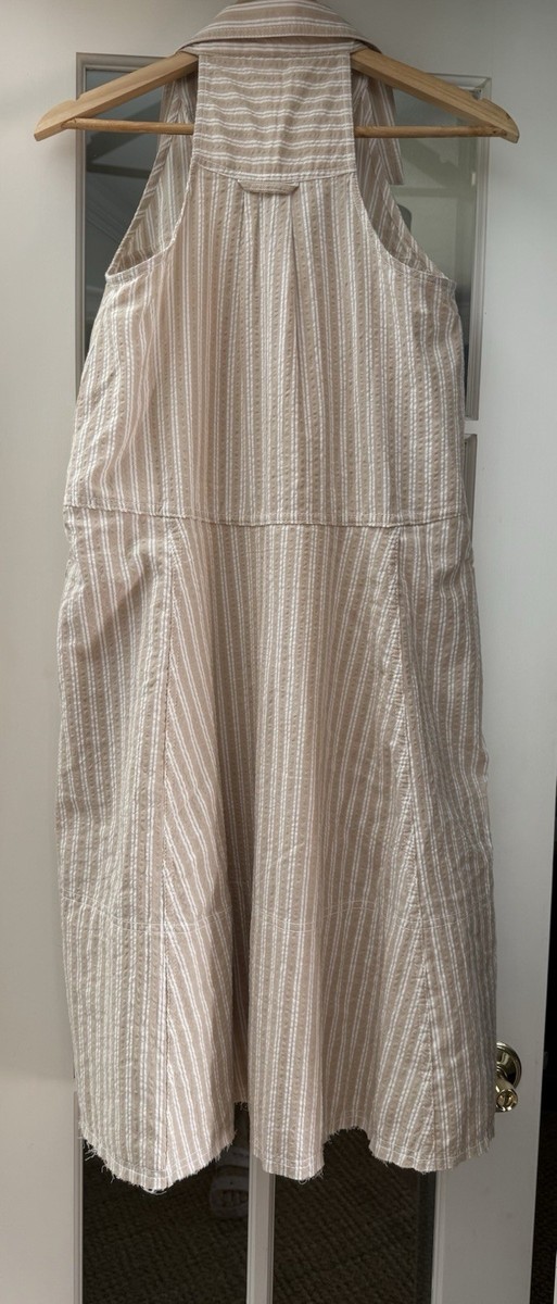 Anthropologie Pilcro Sleeveless Striped Halter Swing Midi Dress Size XS  PETITE | eBay