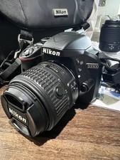 Nikon D3300 DSLR Camera Bundle 24.2MP w/ 18-55mm  55-200mm Lenses  Case