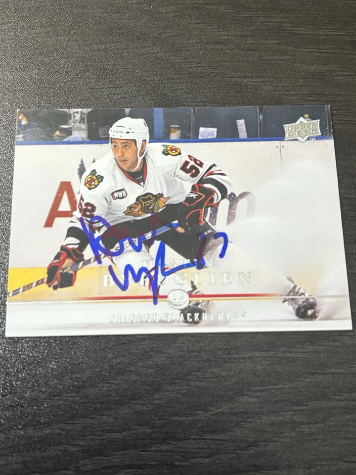 Signed 2008-09 Upper Deck Dustin Byfuglien Blackhawks Auto Card Must Have! - Image 2 of 2