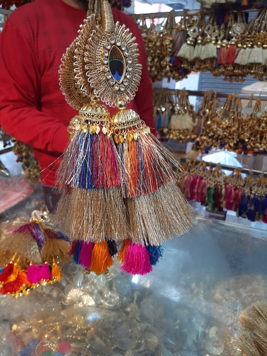 Indian Traditional Hair Accessory Paranda Golden Multicolor  display picture 1