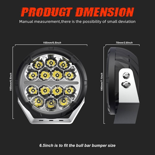 5-9inch LED Work Driving Lights Spot Flood Combo SUV Offroad Fog Lamps 4WD 12v - Picture 11 of 35