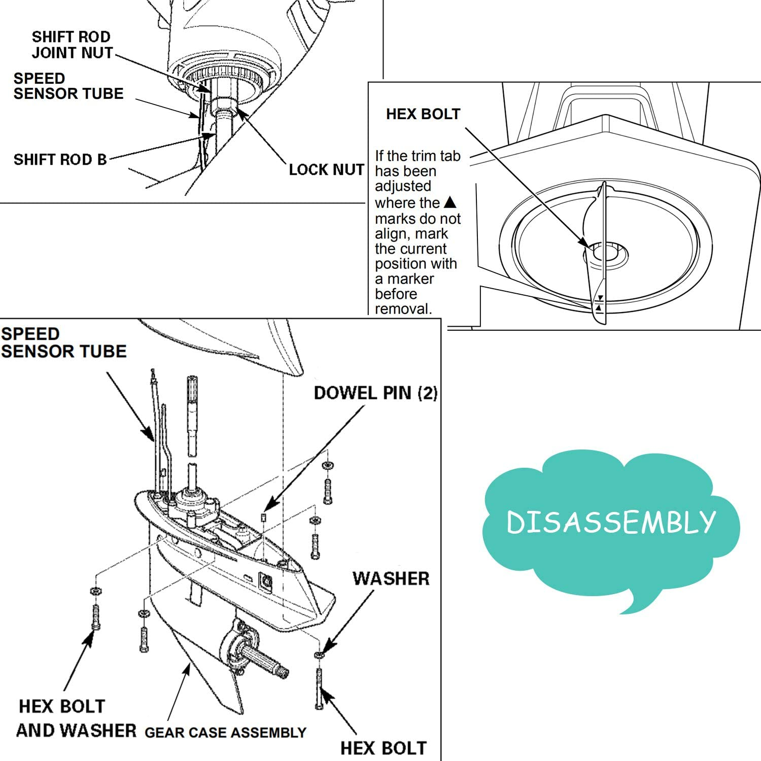 Complete Water Pump Kit for HONDA Outboards BF35A BF40A BF40D BF45A
