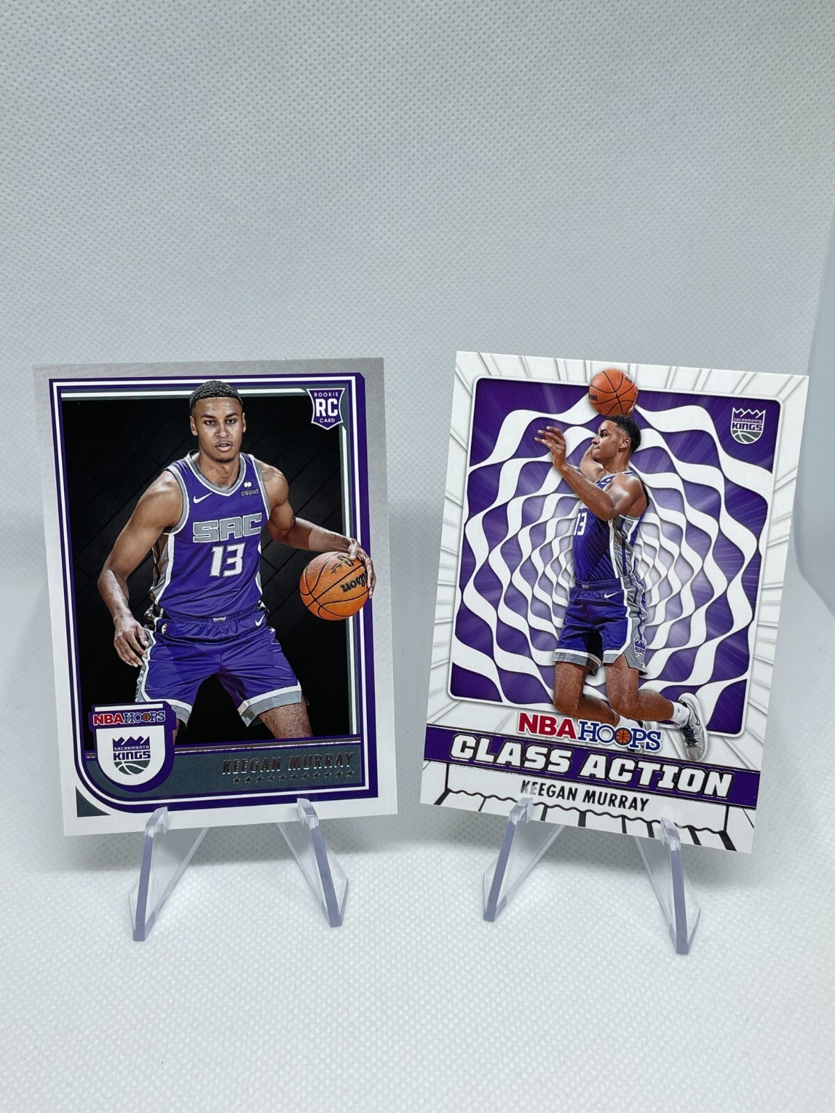 2022-23 Panini Hoops Keegan Murray Hoops RC + Class Action Insert