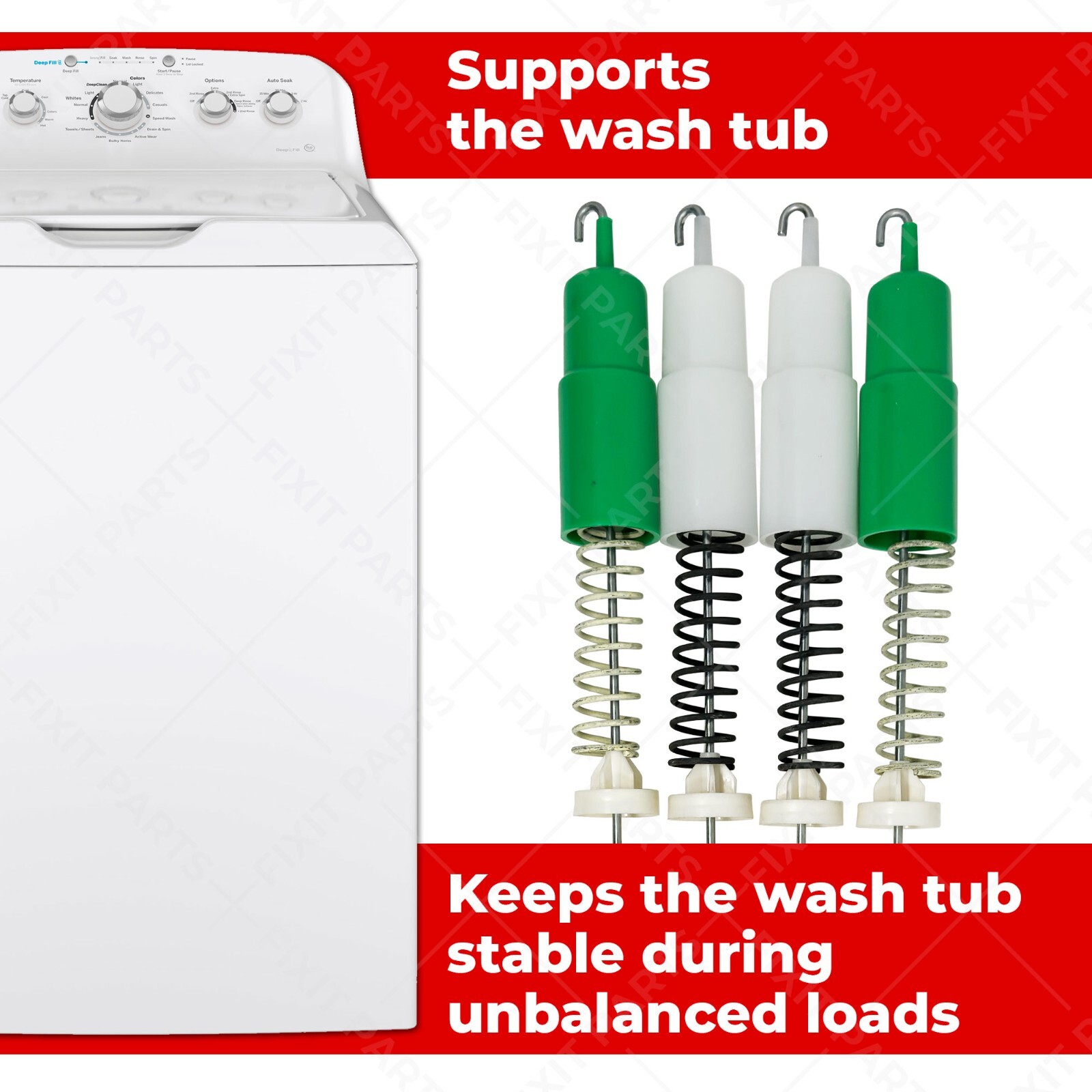 NEW Genuine OEM GE WH16X26911 & WH16X26910 Set of 4 Washer Susp Rod ...