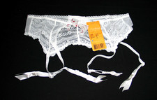 PORTE-JARRETELLES BILLET DOUX SERRE-TAILLE 42/44 BLANC GRENAT DENTELLE LYCRA