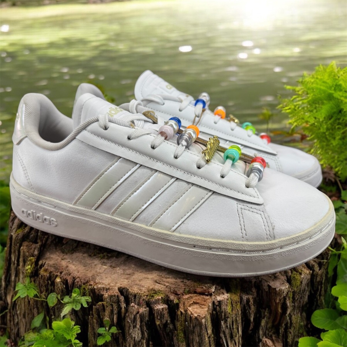 Adidas Women's Grand Court Alpha Beaded Tennis Sneakers