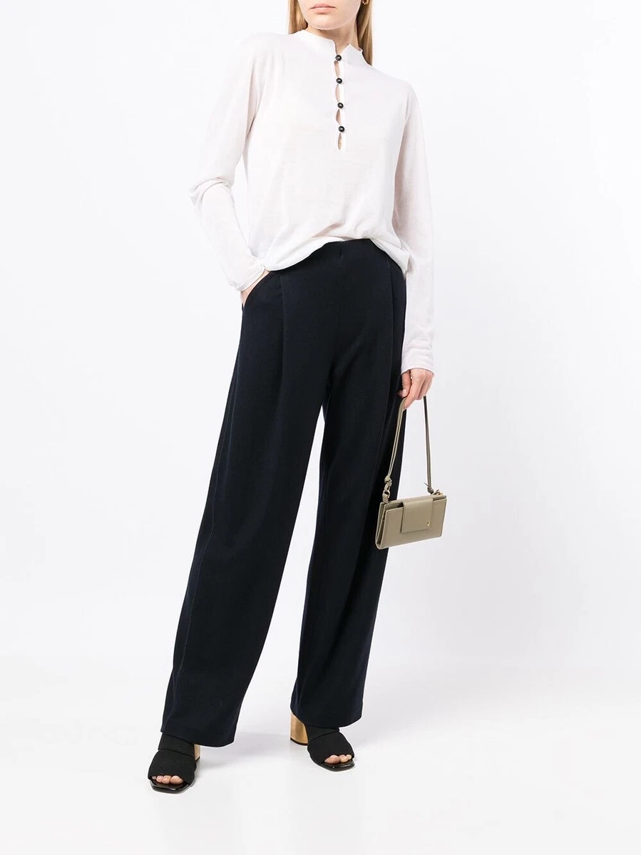 Giorgio Armani China Wide-Leg Pants in Black Size 40