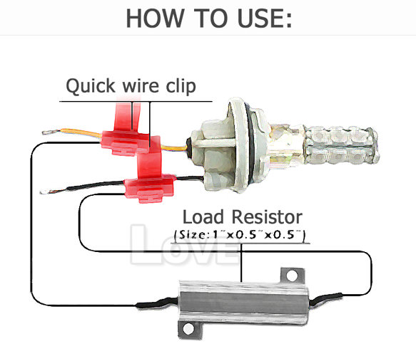 4 Pcs 50W 12V 6Ω LED Indicator Flash Rate Relay Load Resistor Bulbs