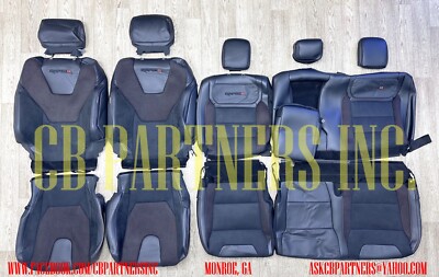 FORD OEM F150 RAPTOR R NEW TAKEOFF BLACK RED LEATHER SEAT COVERS  2023-2026