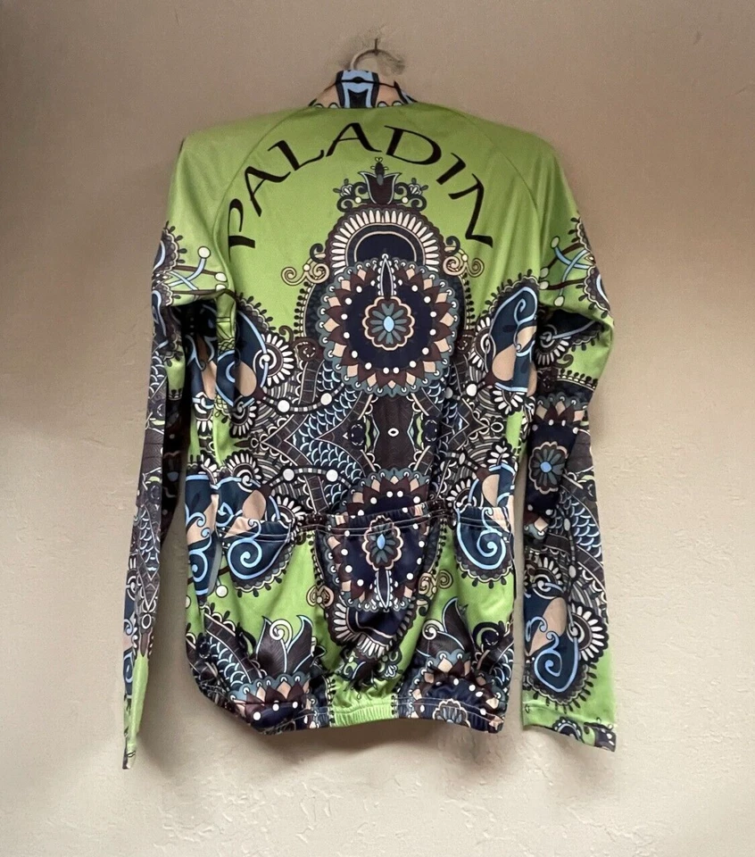 Paladin Women's Medium Mandala Flower Long Sleeve Full-Zip Cycling Jersey Top - Image 2 of 4