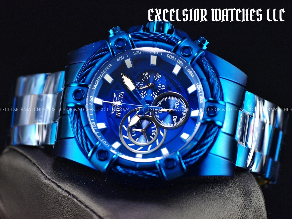 Invicta blue deals dial chronograph watch