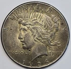Toned 1926 Silver Peace Dollar UNC Details