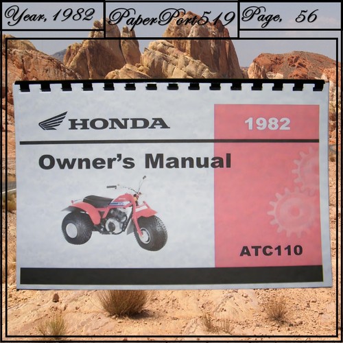 1982 Honda ATC110 Owner's Manual 56 Pages