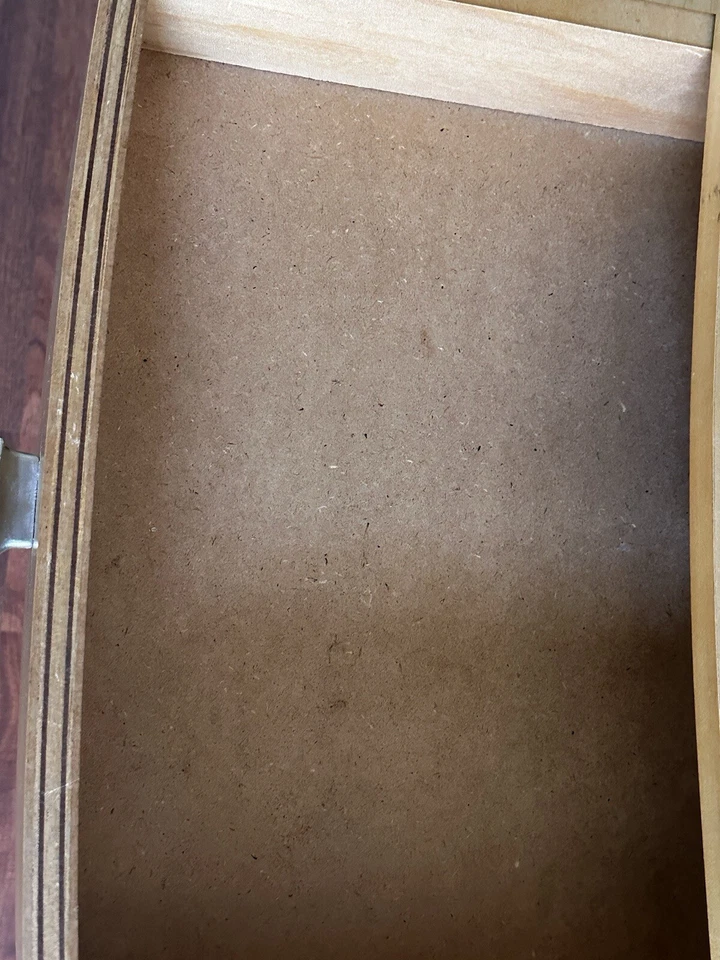 80’s Retro Glass Top Console/Entryway Table Light Oak Brushed Nickel Metal Legs - Image 4 of 4