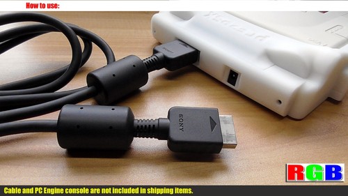 PC Engine Play Station AV multi RGB CVBS output 3D printed adapter PSone LCD OK! - Picture 10 of 14