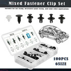100PCS Retainer Clips Body Bumper Rivet Retainer Trim Molding Push Pin Clips Kit
