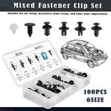 100PCS Retainer Clips Body Bumper Rivet Retainer Trim Molding Push Pin Clips Kit