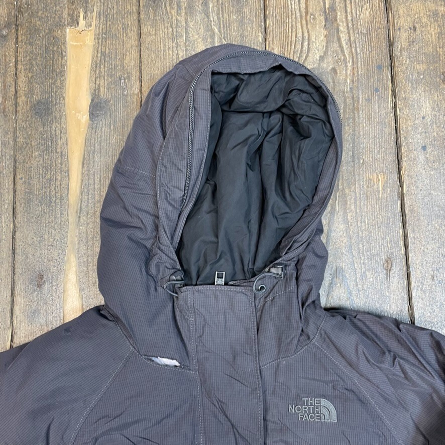 The North Face Puffer Jacket Down Feather Hyvent Parka Coat, Black, Womens Small image 7