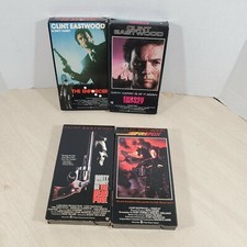 4 Vintage Warner Bros VHS Dirty Harry, Firefox, Sudden Impact, The Enforcer