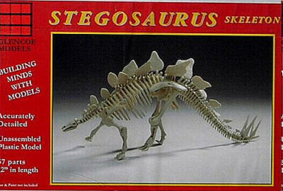 Glencoe Stegosaurus Skeleton - Plastic Model Dinosaur Kit - 1/25 Scale - #07907