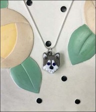 Handmade Husky Glass Charm Necklace - UNIQUE- New - FREE SHIPPING