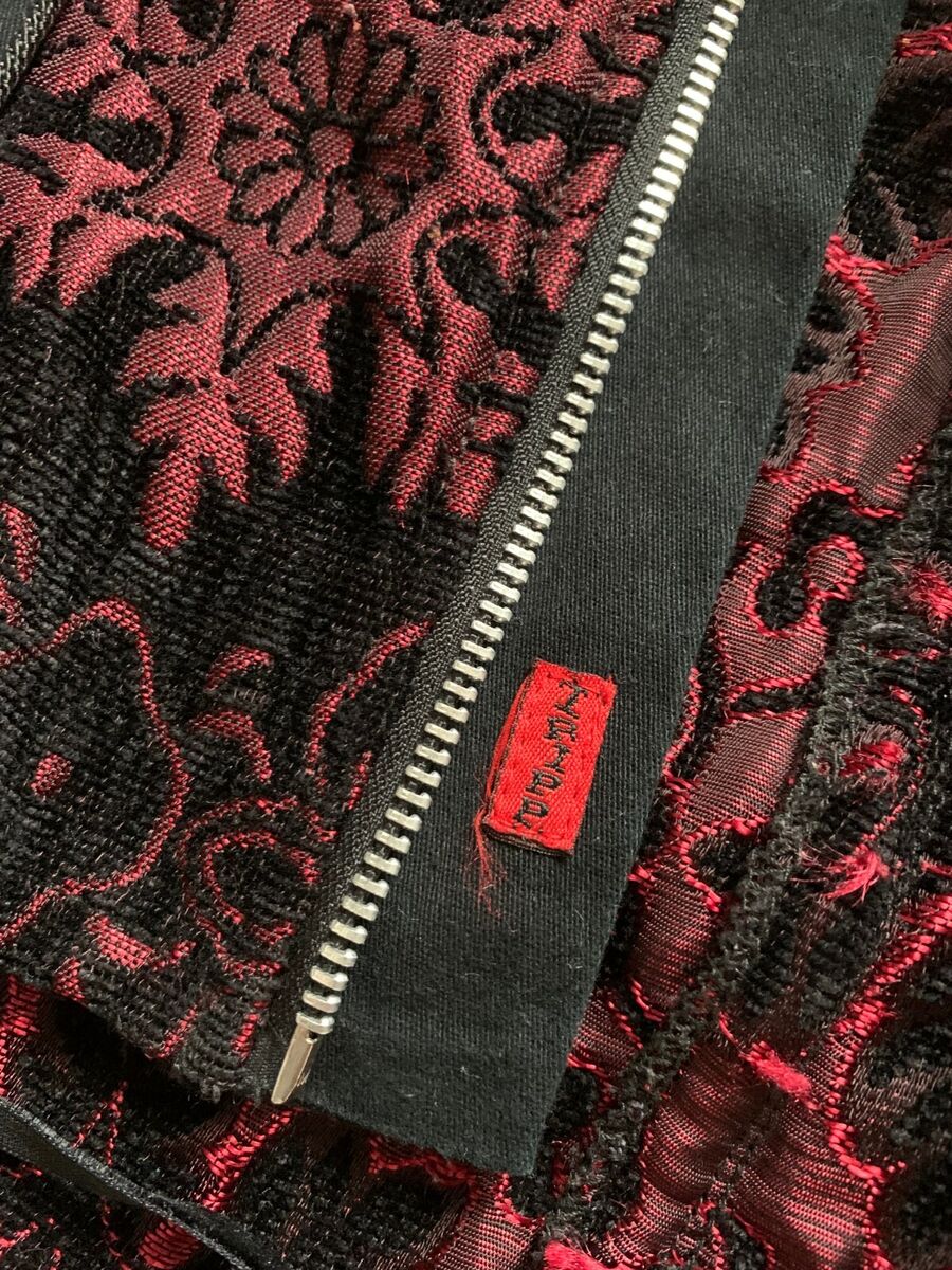 vintage Y2K Tripp NYC Red & Black Pattern Corset Top Goth vintage Y2K Tripp NYC Red & Black Pattern Corset Top Goth