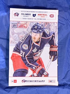 COLUMBUS BLUE JACKETS vs MONTREAL CANADIENS 2/26/2014 15 Game Program 