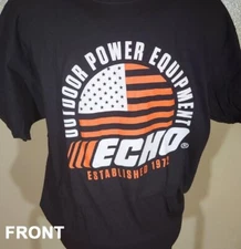 ECHO® Outdoor Power Equipment mens' short sleeve t-shirt black large NEW!