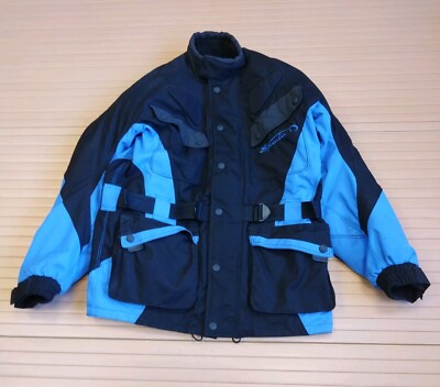 Spada Mens Motorcycle Jacket medium M Black BluE Motorbike