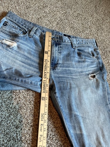 AG Jeans Women's 32R 36 X 26 The Nolan Relaxed Slim Distressed Denim Raw Hem - Picture 11 of 20