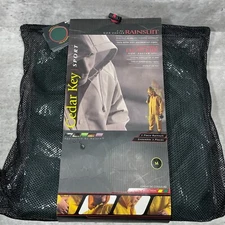 3-Piece Rain Suit Cedar Key Nor'Easter Heavy Green Men's Medium 34-36 Pants New
