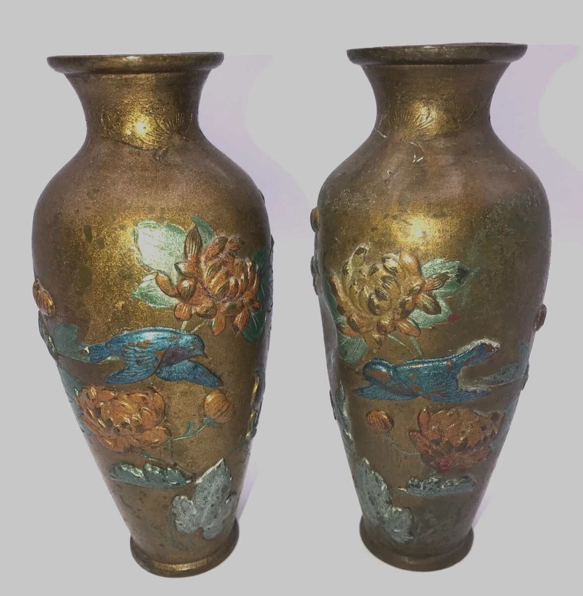 青铜日本花瓶1850-1899 | eBay