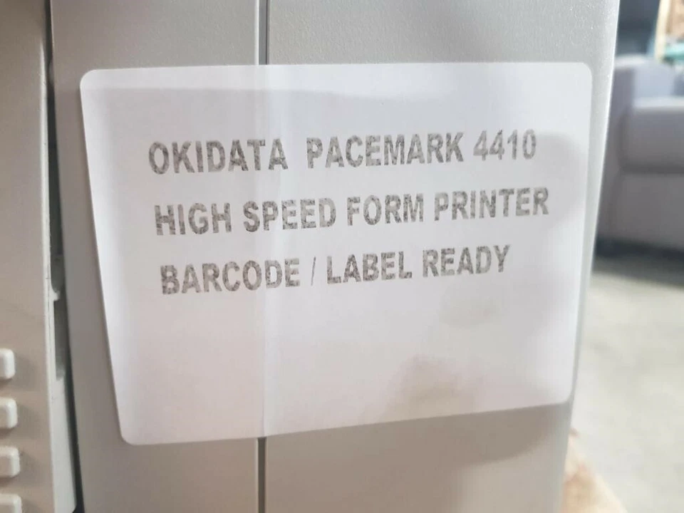 OKI Pacemark 4410 dual 9-pin dot matrix high-speed form printer - Image 2 of 3