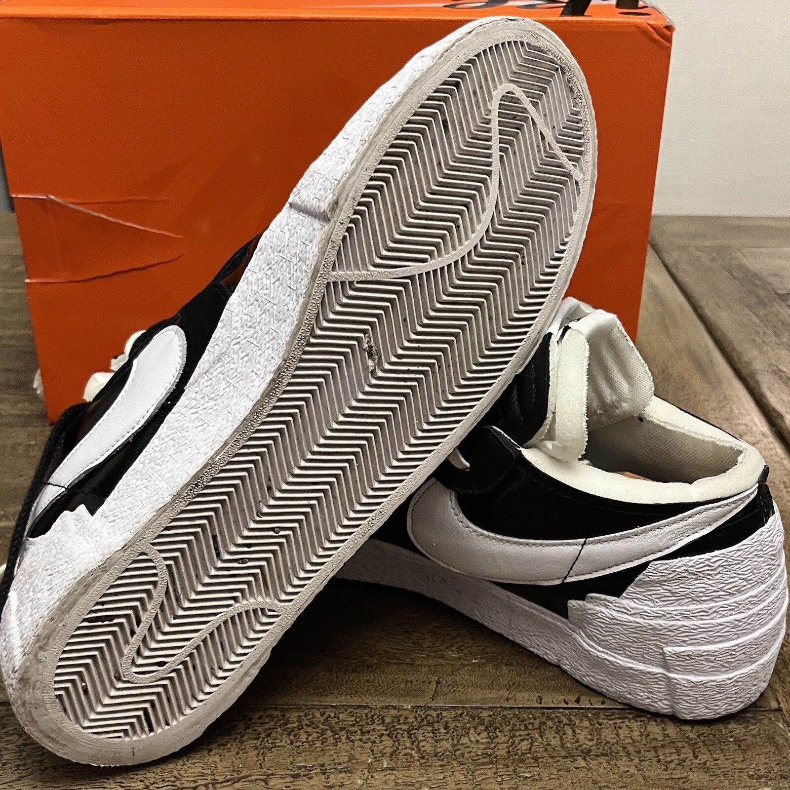 SACAI X NIKE Size 13 Nike Blazer Low x Sacai Shiny Black 2022
