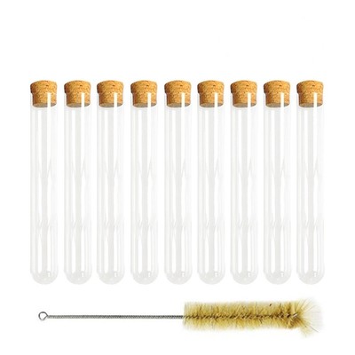  20 PCS Glass Test Tubes Small with Cork Stoppers Beaker Tea