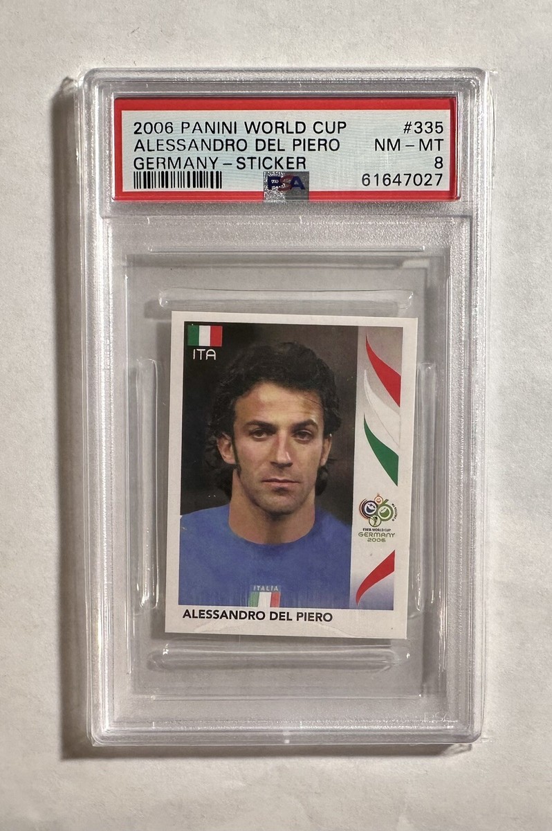 2006 Panini World Cup Sticker #335 Alessandro Del Piero PSA 8
