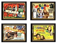 Vintage Wizard Of Oz Cotton Fabric Quilt Blocks (4) @ 3.5X4.75" Each