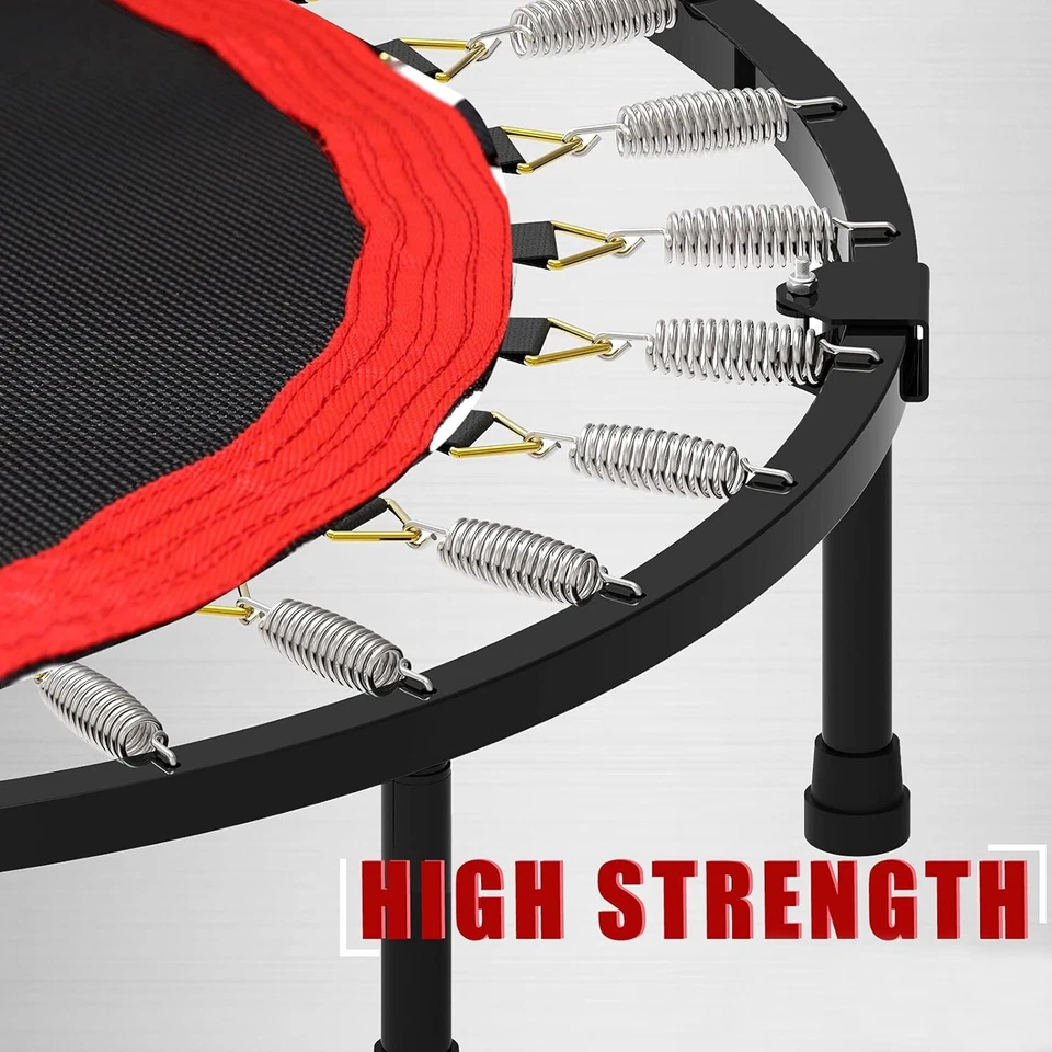 40 inch adult trampoline indoor，Adjustable height with handle，for home fitness - Image 2 of 4