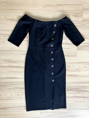 blue bardot dress river island strapless open back dress Rent River Island Blue Bardot Puff Sleeve Maxi  Dress