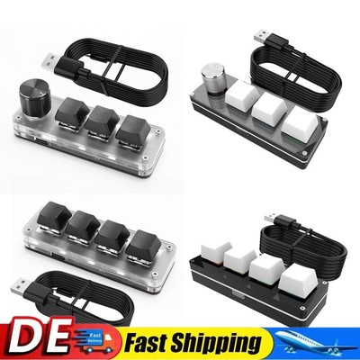3 Key 1 Knob/4 Key Mini Mechanical BT Keyboard RGB Wired USB Mechanical Macropad