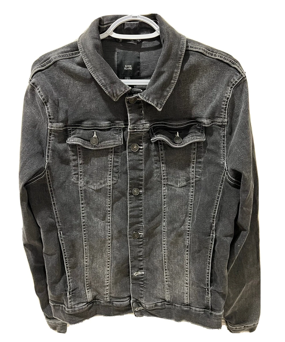 River Island Black Puff Sleeve Denim Jacket | Lyst