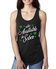 Also Available In Sober Script Ladies Racerback Tank Top
