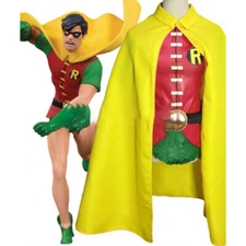 Xcoser Teen Titans Robin Cosplay Costume Mens Halloween Jumpsuit Party Outfit