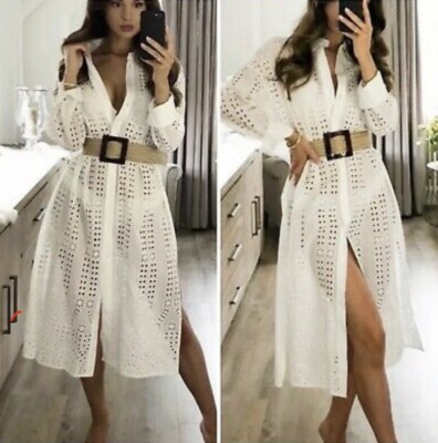 ハーリップトゥ Open Shirt Dress Pleated Open Shirt Dress
