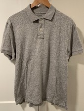 J. Crew Jersey Knit Heather Gray Short Sleeve Polo Shirt Men s M