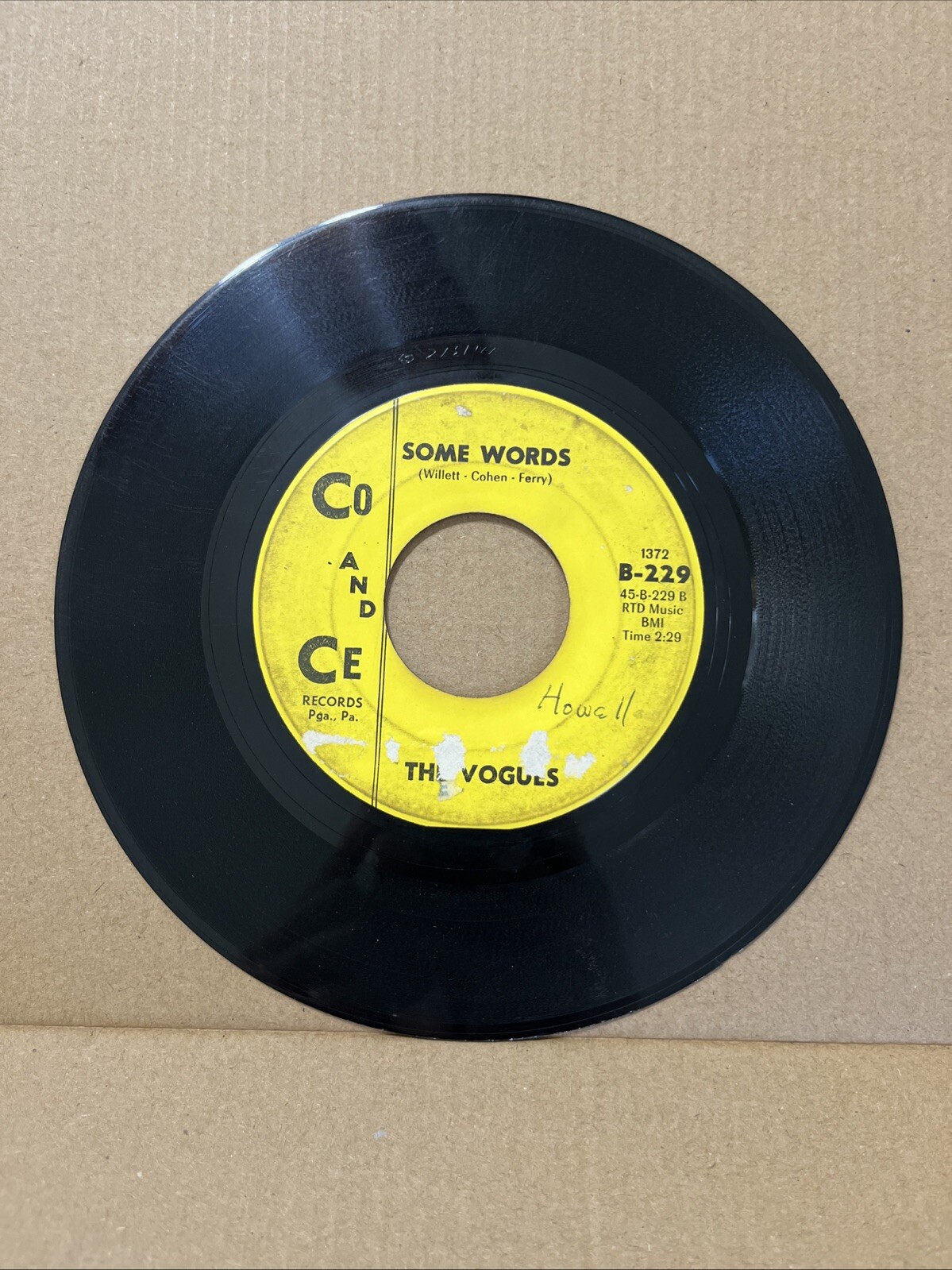 The Vogues - You're The One & Some Words - 45 RPM - 7