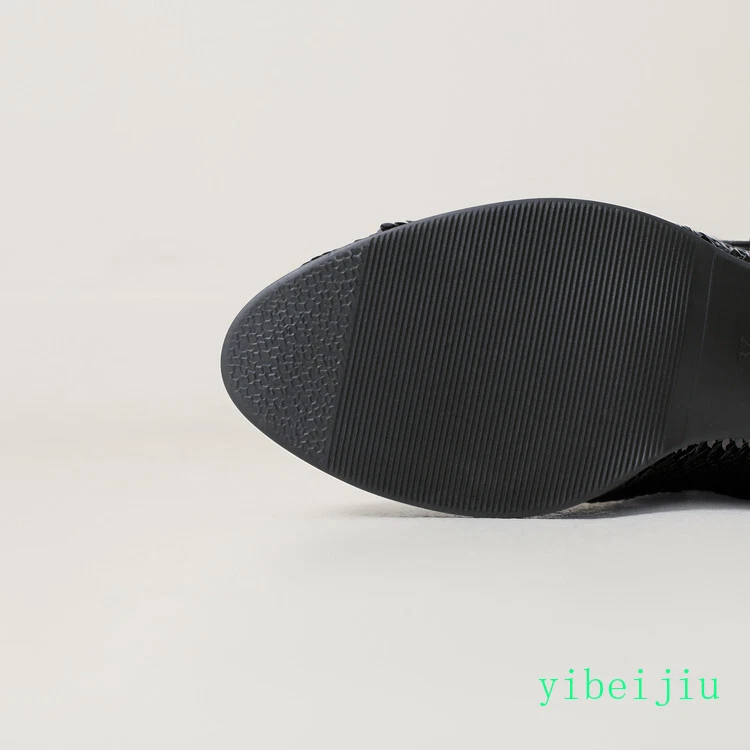 Para mujeres Gatito Tacón Lentejuelas Botines Brillo Con Cordones Zapatos Baile Performance Foto 3 de 4